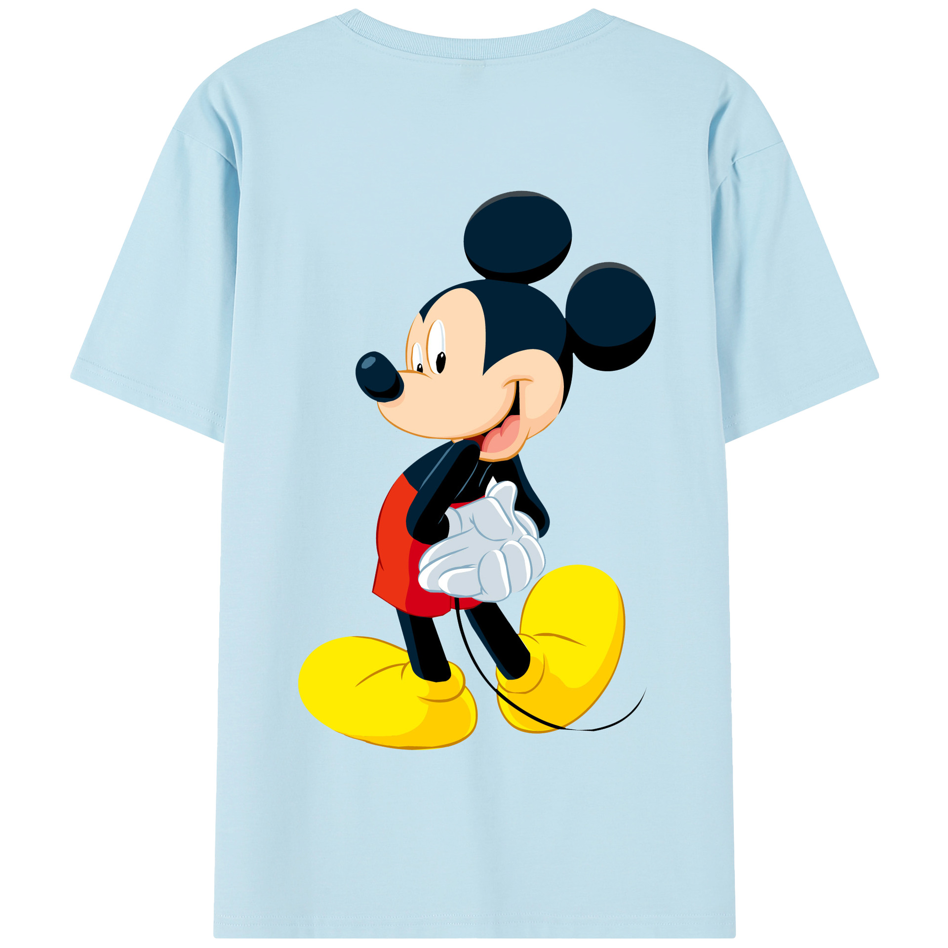 （画像用） ミッキーマウス Mickey Mouse 綿100％半袖Tシャツ（背面プリント）